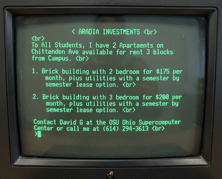 Aradia.com's first website in 1991 - one of the first 50 websites on the internet